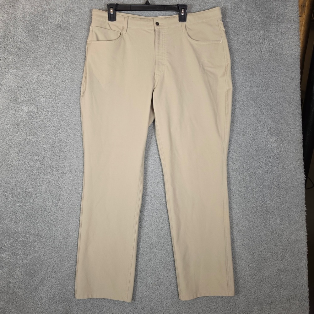 FootJoy Chino Pants Mens 38x30 Beige Excellent Athletic Fit Stretch Performance